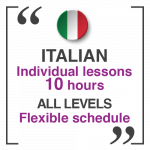 Italian Individual lessons 10 HOURS