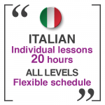 Italian Individual lessons 20 HOURS