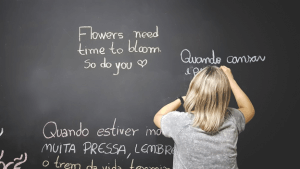 A child learning a language.